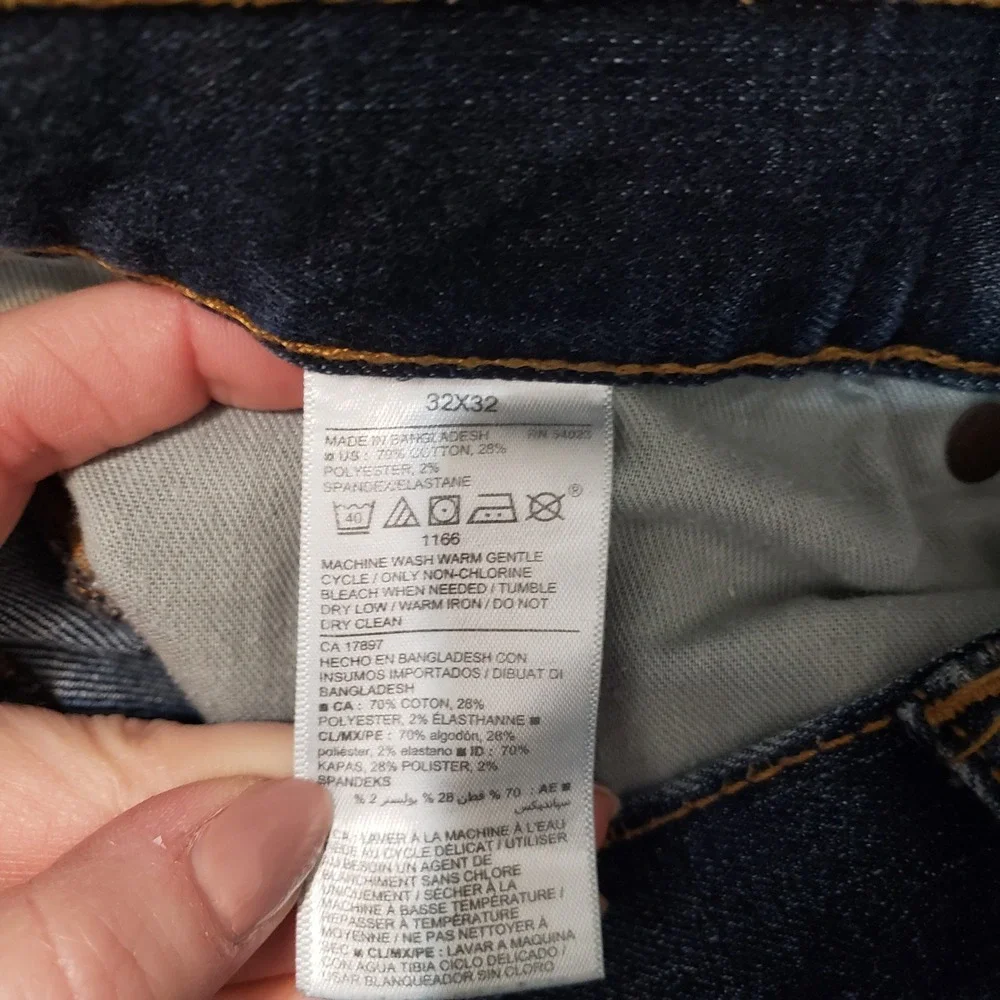 Old Navy‎ Straight Jeans Mens 32x32 Dark Wash Built-In Tough Denim